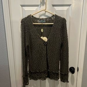 Roisin McCarthy Celtic Sweater Large from Ireland Sage Green